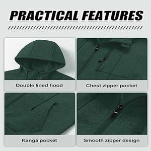 เสื้อมีฮู้ดผ้าฟลีซแขนยาวผ้าคอตตอนสี100% ทูโทนโลโก้ตามสั่ง - Product Image 5