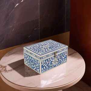 High Quality <b>Wood</b> Eco-Friendly Bone Inlay Jewelry <b>Box</b> with Custom Color & Gift <b>Storage</b>-Soft Interior for Delicate Items - Product Image 1