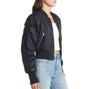 100% algodón calidad superior logotipo personalizado Crop Top chaquetas marca personalizada Casual Wear mujeres Crop Top chaqueta - Product Image 4