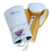 Guantes de Boxeo para Adultos, de Cuero Vacuno, con Cordones, Correa de Muñeca Ajustable, Elásticos, Transpirables, de Secado Rápido, Personalizables, Antideslizantes