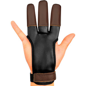 Gants de tir à l'arc en cuir véritable personnalisables les plus vendus, style moderne et traditionnel, gants de protection à trois doigts - Product Image 1