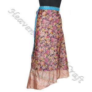 Designer Ethnic Double Layer Reversible Sarong Sari Magic Magic <b>Wrap</b> <b>Skirts</b> Wholesale From Manufacturer Cover up Wear Vintage - Product Image 6