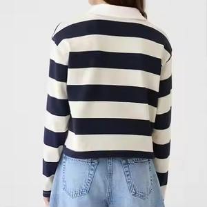 Polos pour femmes élégantes coupe classique t-shirts en coton pour dames décontracté été mode 2025 Helix Trendy Polo Tee Collection - Product Image 5