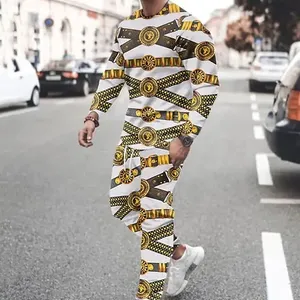 Elegante chándal de invierno de dos piezas para hombres con joggers holgados de ajuste relajado y chaqueta acogedora, perfecto para ropa de calle - Product Image 5