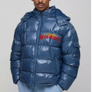 Veste d'hiver matelassée OEM/ODM de haute qualité, personnalisable avec broderie sur le devant, style streetwear, en coton rembourré, séchage rapide, chaude, pour homme - Product Image 6