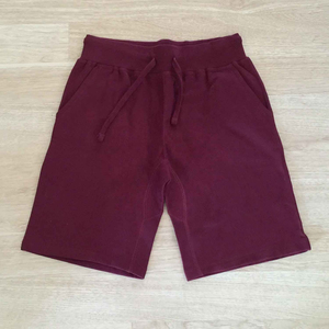 Short uni en coton mélangé noir pour hommes été décontracté couleur unie tissu doux longueur au genou bas - Product Image 2