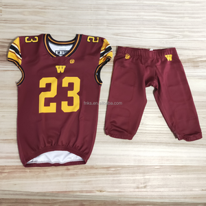 Personnalisable Respirant Anti-Bactérien Anti-UV Séchage Rapide D'été À Manches Courtes Football Américain Uniformes Plus Taille Imprimé Conception - Product Image 5