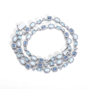 Collar de cadena estilo tenis con gemas de moissanita, joyería hip hop, lujo, moda urbana, para hombre y mujer - Product Image 6