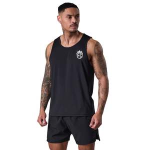 Jet <b>Black</b> Gym Performance <b>Vest</b> Sleeveless Training Tank <b>Top</b> Lightweight Breathable Activewear for Men Workout Fitness and Sports - Product Image 2