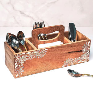 High Quality Wood <b>Utensil</b> <b>Holder</b> <b>Kitchen</b> Counter Large <b>Kitchen</b> <b>Utensil</b> Caddy Organizer Counter top <b>Kitchen</b> Tool <b>Holder</b> - Product Image 3