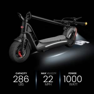 TOUT NOUVEAU BUGGATTII Trottinette électrique 10 pouces avec lumières LED, freins arrière et suspension + roues de 10 pouces - Product Image 6