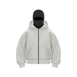 Vêtements Y2K personnalisés, masque facial, masque baggy, masque ninja, balaclava, sweat-shirts, veste, sweat-shirts à capuche pour hommes avec fermeture éclair - Product Image 5
