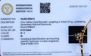 14K <b>Solid</b> <b>Gold</b> Flower Design Natural Diamond <b>Bangle</b> IGI Certified Cuff Bracelet Gift For Her Stackable Jewelry - Product Image 6