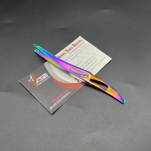 Pinces à épiler professionnelles ASB personnalisées avec logo, durables, légères, en acier inoxydable, inclinées, carrées, pointues, arc-en-ciel, multicolores - Product Image 6