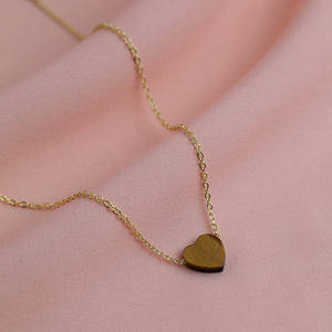 Collier avec pendentif en œil de tigre en forme de cœur, fait à la main, pour fiançailles, mariage, fête, bijoux turcs faits à la main en argent sterling 925 - Product Image 2