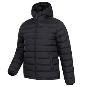 Veste d'hiver zippée en tissu bulle de couleur unie - Product Image 4