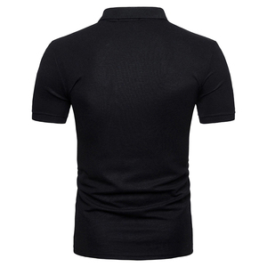Camiseta de manga corta con cuello vuelto para hombre, ropa informal ajustada sólida para Polo, nueva colección de verano - Product Image 2