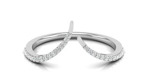 Bague en diamant rond pour femme élégante vintage or blanc 14kt bijoux de mariage élégants diamants cultivés en laboratoire - Product Image 2