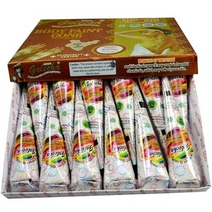 Indian Henna <b>Cone</b> Semi Permanent Body Art Tattoo Ink Temporary Maroon Cream Premium Grade Ammonia-Free - Product Image 4