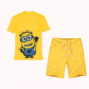 Conjunto de pantalones cortos y camisetas para correr de verano 100% de algodón de alta calidad para hombre, conjunto de 2 piezas de talla grande transpirable con logotipo personalizado - Product Image 1