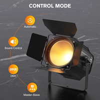 Luces LED COB Par de 200W con Barndoor, Focos Lineales Blancos Cálidos y Fríos, Luces DMX para Escenario, Fiesta, Concierto