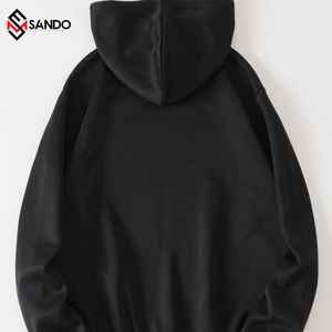 2021 unisexe personnalisé surdimensionné 100% coton biologique sweat à capuche d'hiver haute qualité silicone décontracté impression Streetwear hommes sweats - Product Image 2