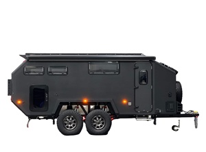 Lightweight 4x4 Modern <b>Camping</b> Travel Trailer RV <b>Kitchen</b> Bathroom Sleeping Space for 4 Person Outdoor Family Touring Use - Product Image 2