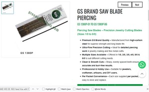 Piercing Saw Blades Jewelry Cutting Tool High Carbon Steel Fine Cutting Blades Set Jewelry Work Tool |Item No GS-1380P - Product Image 3