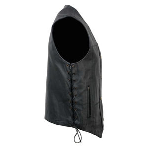 Gilet en cuir de moto pour homme tendance et léger, respirant, de haute qualité, personnalisable - Product Image 5