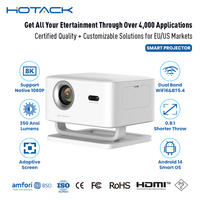 Proyector LCD OEM X4AR 1080p Compatible con 8K, 3000 Lúmenes, Altavoces Estéreo HIFI, Smart TV Portátil con Android 14 para Educación y Negocios