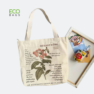 Bolsa de Compras de Lona de Algodón Orgánico con Estampado Personalizado, Ecológica, Reutilizable, Estilo Moderno, Multifuncional para Supermercado - Product Image 5