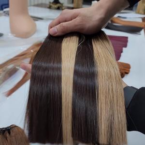 Usine du Vietnam, vente en gros, cheveux humains, couleur Piano, os court, lisse, pour femmes noires - Product Image 4