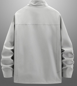 Automne extérieur coupe-vent veste imperméable coupe-vent respirant à capuche coupe-vent léger col montant fermeture éclair - Product Image 5