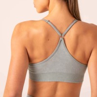 Ensemble de yoga sans bretelles avec soutien-gorge à armatures et pantalon pour femme, grande taille, maintien élevé, personnalisable, en Spandex/Nylon, vêtements de sport, logo imprimé sur le devant