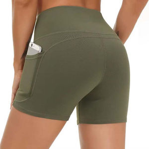 Shorts Deportivos Transpirables Vintage para Mujer, de Felpa, Poliéster y Elastano, Diseño Personalizado OEM de Pakistán, Impermeables y Elásticos - Product Image 4