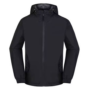 Veste de pluie à capuche pour homme, imperméable, coupe-vent, respirante, en nylon, streetwear pour environnements pluvieux - Product Image 1