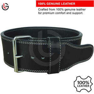 Customized Belt Pin <b>Buckle</b> Weightlifting Belts Wholesale Leather Cow Hide Weightlifting Belts For Sale - Product Image 2