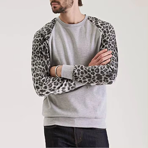 Sweat-shirt pour hommes de qualité supérieure col rond manches longues respirant 100% coton tenue décontractée pour l'hiver motif solide chemises de survêtement - Product Image 2