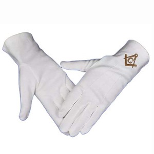 Guantes masónicos de diseño de alta calidad, gran oferta, guantes masónicos personalizados con logotipo bordado - Product Image 3