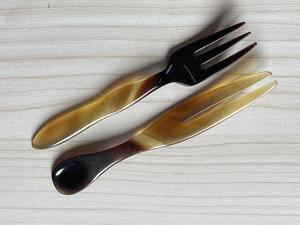 NMCRAFT Ensemble de cuisine de luxe Cuillères de service en corne de buffle et de boeuf Artisanat naturel à bon prix Agate Design élégant pour animaux - Product Image 6