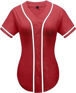 Maillot de baseball à manches courtes et col en V pour femmes MICR@TECH SPORTS, uniforme d'équipe de softball avec logo et design personnalisés - Product Image 4