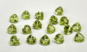 เพอริดอทดีไซน์หัวใจธรรมชาติ ขนาด 6 มม. เจียระไนเหลี่ยม - เพอริดอทดีไซน์หัวใจแบบเม็ดเดี่ยว คุณภาพเกรด AAA - Product Image 3