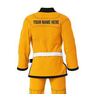 2025 couleur noire et jaune bonne vente vêtements d'art martial prix compétitif vêtements pour adultes uniforme de Jiu Jitsu - Product Image 4