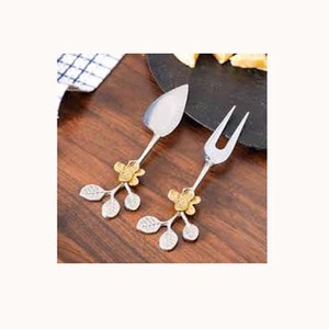 Ensemble de fromage en acier inoxydable or rose avec poignée en marbre blanc Couverts pour usage domestique Trancheuse à fromage Couteau de serveur de gâteau - Product Image 4