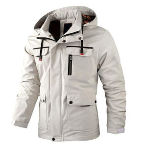 Chaqueta Cortavientos Impermeable y Transpirable para Hombre, con Capucha y Forro de Algodón, Ideal para Otoño e Invierno - Product Image 1