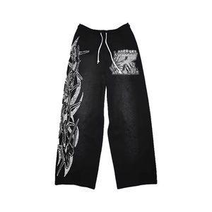 เสื้อฮู้ดดี้ผ้าฟลีซหนา 480 GSM พิมพ์ลายกราฟิกทั้งตัว สไตล์สตรีท ทรงปกติ พร้อมกางเกงจ็อกเกอร์ทรงบาน ล้างสีแบบ Acid Wash ปักลาย - Product Image 6