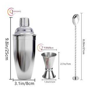 La mejor coctelera de vientre de acero inoxidable, coctelera de Martini, coctelera con colador incorporado para coctelería, agitador de cóctel - Product Image 3