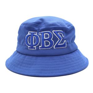 Phi Beta Sigma 3D maille brodée 100% coton seau chapeau 56-58CM personnalisé grec fraternité pêcheur parasol OEM - Product Image 2
