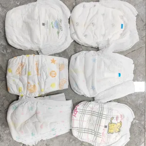 Hot sale B grade baby diaper supplier rejected quality pure B in good quality baby pants baby diapers bales training diapers