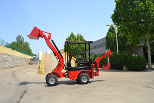 Mini-chargeuse-pelleteuse sur roues de 0,8 tonne, 1 tonne, 2 tonnes, petite pelleteuse à vendre - Product Image 4